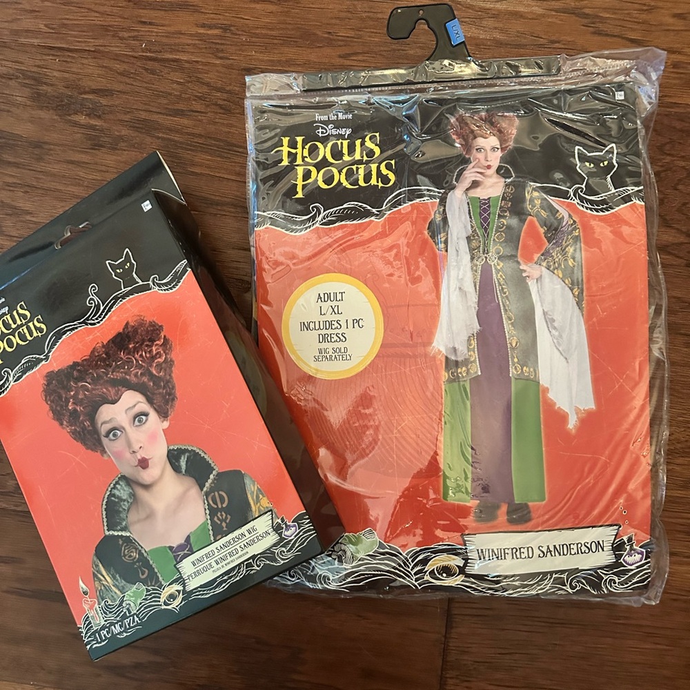 Disney Hocus Pocus Winifred Sanderson Costume - Green and Purple
